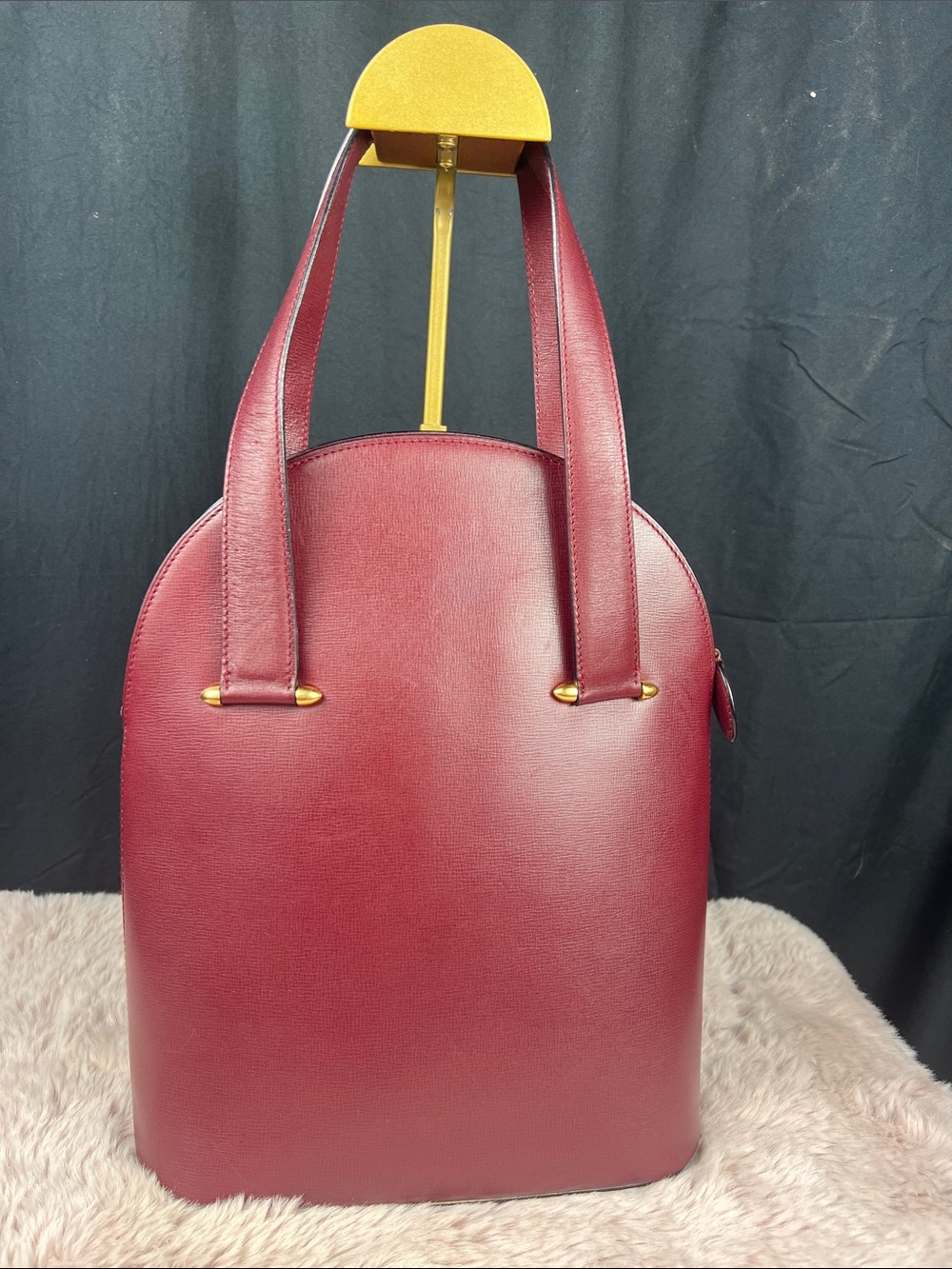 Cartier Must de Cartier Vintage Bordeaux North-South Domed Satchel EUC - Picture 3 of 12